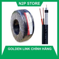 ▩☒Cuộn 100M dây cáp đồng trục kèm nguồn Camera Golden Link Taiwan RG59U+2C