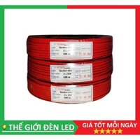 Cuộn 100m dây điện đôi đỏ đen (Dây loa) 2x15 tim lõi đồng 100% dùng cho dây loa hàn mạch điện tử