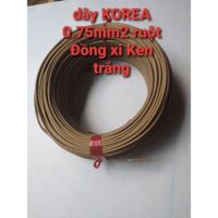 CUỘN 100M DÂY ĐIỆN KOREA, RUỘT MỀM, ĐỒNG XI KEN TRẮNG.