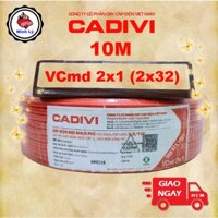 Cuộn 10m Dây Điện Đôi Mềm 1.0 CADIVI Vcmd 2x1.0 Hay 2x32 Cao Cấp