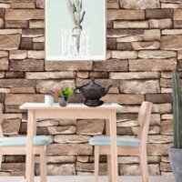Cuộn 10m giấy dán tường ĐÁ 3D VIÊN khổ rộng 45cm