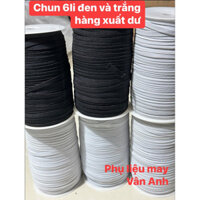 [Cuộn 150m]CHUN/THUN 6li đen và trắng hàng loại 1 xuất Nhật làm :cạp quần ,làm bo áo váy,dây buộc tóc ,dây khẩu trang …