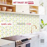 Cuộn 2 mét dài Decal dán bếp dán tường, nhà tắm, hoạ tiết Repeat_kt 200x60cm