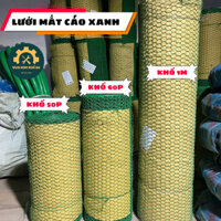 (Cuộn 23 Mét) Lưới Mắt Cáo Thép Bọc Nhựa Xanh, Rào Chuồng Trại, Trang Trí Hàng Rào