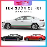 Cuộn 3 mét Decal Tem Sườn Xe Ô Tô chọn Mẫu Cờ Đức, Pháp, Italy, Performance...