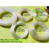Cuộn 30-35m ỐNG NHỰA DẺO phi 3-4-5-6-7mm (đường kính trong lòng ống)