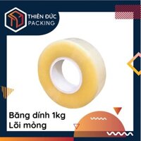 Cuộn băng dính băng keo to loại 1kg đóng gói dán hàng siêu dính, siêu chắc 3 màu trắng trong, vàng chanh, đục - 1 KG