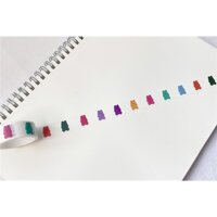 Cuộn băng dính washi tape lalunavn in họa tiết đáng yêu trang trí sổ tay 20 mẫu - A01 - 5