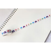 Cuộn băng dính washi tape lalunavn in họa tiết đáng yêu trang trí sổ tay 20 mẫu - A01 - 2