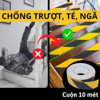 Cuộn Băng Keo Nhám Cát Màu Đen Vàng Chống Trượt Phân Chia Khu Vực Độ Nhám Cao Ma Sát Cao Dán Cầu Thang Legaxi - Nhám đen vàng - 5 mét