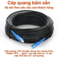 Cuộn cáp quang 50m 70m bấm sẵn hai đầu chuẩn APC UPC