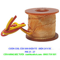 Cuộn coil điện 24 V DC thay thế sửa chữa cho van điện từ phi 21 &  27