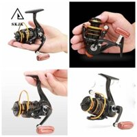 Cuộn dây câu SKJK, Cuộn dây kim loại 800 Series Cuộn dây nhỏ, Rocker gấp câu cá 5KG Kéo tối đa Tay cầm thoải mái Máy câu Mini nước ngọt