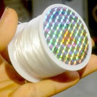 Cuộn dây chỉ tơ xỏ chuỗi - trắng
