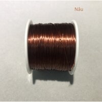 Cuộn dây cước chun co dãn để xâu vòng tay - Nâu,M