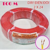 CUỘN DÂY ĐIỆN ĐÔI 100M MÀU 2x24 , 100% ĐỒNG