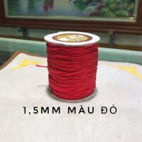 Cuộn dây dù, dây tim để tết vòng và làm đồ Handmade - 1,5mm màu đỏ
