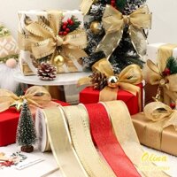 Cuộn dây ruy băng tùy chọn màu sắc rộng 4cm dài 9.1m để gói quà giáng sinh