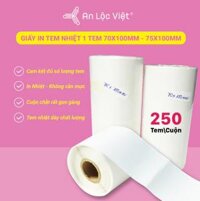 Cuộn decal nhiệt 1 tem 75 x 100 - 250 tem R2-RC