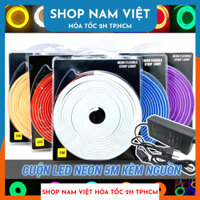 Cuộn Đèn Led Neon Flex 5M Kèm Nguồn 12V - Uốn Dẻo Chống Thấm Nước Trang Trí Ngoài Trời