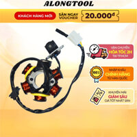 Cuộn điện 6 múi xe máy ALONGTOOL Dream - Wave, lửa 6 cục 5 lớp, Cuộn lửa quấn bằng dây đồng chuẩn 100%, đạt tiêu chuẩn.