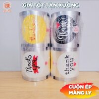 Cuộn ép màng ly mẫu Tết 2025, cuộn ép dành cho ly PP 800ml-900ml-1000ml, miệng ly khổng lồ phi 98-117