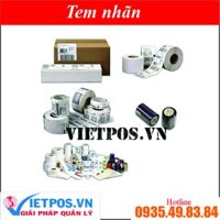 Cuộn giấy decal in tem nhãn nhiệt, mã vạch (2 tem)