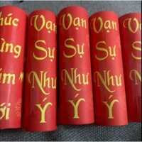 cuộn giấy đỏ trang trí tết ( 7cm×2cm×1cm ).