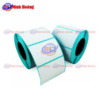 Cuộn giấy in decal mã vạch 58x40mm, 35m, lõi 1″ (26/32mm)