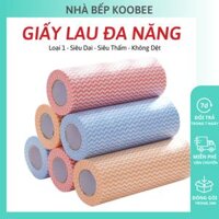 Cuộn giấy lau bếp đa năng 50 tờ - Giấy lau đa năng dai bền siêu thấm tái sử dụng KooBee (NB36)