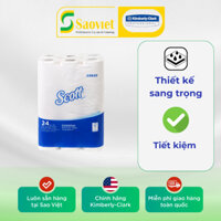 Cuộn giấy vệ sinh Scott pack/24 cuộn tiết kiệm, tan trong nước phù hợp sử dụng gia đình - 03820