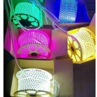 CUỘN LED 220V 100m DÂY ĐÔI 2835 120B/mét chống nước trang trí nhà hàng hắt trần nhà quoắn cây cam kết giá rẻ nhất