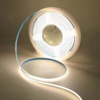 Cuộn led dán 12v COB không lộ bóng dải sáng liền, 5m led dây trang trí nội thấtm kệ tủ, hắt trần bọc silicon