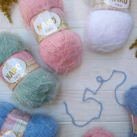 Cuộn len, len xù mềm,len mohair sợi to Nako Paris