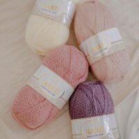 Cuộn len mohair pha kim tuyến Nako Angora Luks Simli