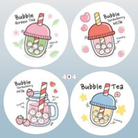 Cuộn màng ép ly, keo ép ly, màng ép ly trà sữa mẫu BUBBLE TEA ép ly 800ml 900 ml 1000ml