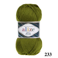 Cuộn sợi bóng Diva Plus hãng len Alize Yarns nổi tiếng, đan móc áo váy bikini túi ví - 233