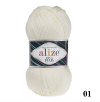 Cuộn sợi bóng Diva Plus hãng len Alize Yarns nổi tiếng, đan móc áo váy bikini túi ví - 01