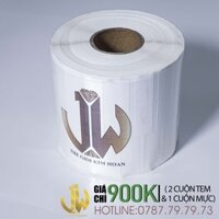 cuộn tem nữ trang cao cấp khử keo đuôi kích thước lớn 72x12mm