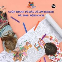 Cuộn tranh tô màu cỡ lớn Mideer giant coloring roll, tranh tô màu cho bé 3+ tuổi, đồ chơi giáo dục