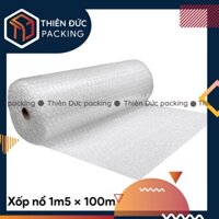 Cuộn xốp chống sốc, bọc chống sốc gói hàng, túi bóng khí chống sốc khổ 1m2 x 100m, hàng đủ cân, lõi nhẹ, bóng căng
