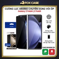 Cường lực Araree Z Fold 5, Z Fold 4 không full màn, dùng được với ốp, trong suốt, chống nhìn trộm cao cấp - Fox Case