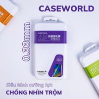 Cường Lực CaseWorld Glass 0.33mm có bảo vệ loa thoại cho màn hình điện thoại 15Prm 15Pro 14Prm