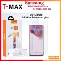 Cường lực Full Màn keo T-MAX UV  Samsung Galaxy S21 Ultra / S20 Ultra / S20 Plus / S20 /S10Plus/S10/S105G, Chính hãng