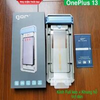 Cường lực Gor OnePlus 13 full keo full màn 3D dùng được vân tay kèm khung dán