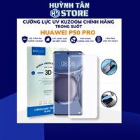Cường lực huawei p50 pro UV trong suốt keo lỏng chính hãng kuzoom chống va đập vân tay nhạy phụ kiện huỳnh tân store