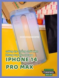 Cường lực iPhone 14 Pro Max 14 Pro 14 Plus 14 13 Pro Max 13 Pro 13 chống chói màn hình Zacase AR (Anti-Reflection) kèm khung trợ dán
