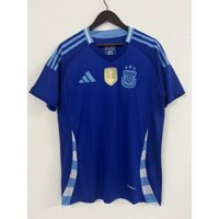 Cúp châu Âu mới 2024 Argentina sân khách (Huy chương Champions) Áo sơ mi bóng đá tay ngắn phiên bản Thái Lan chất lượng cao AAA + size S-2XL