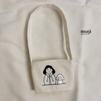 Cup Holder vải bọc ly cốc Adorable girl and dog