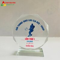 CÚP PHA LÊ BÁT GIÁC, quà Lưu Niệm, kỉ niệm chương pha lê